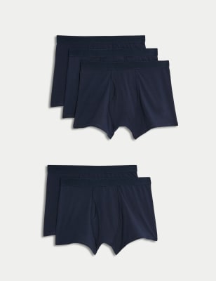 

Mens M&S Collection 5pk Cotton Stretch Cool & Fresh™ Trunks - Navy, Navy