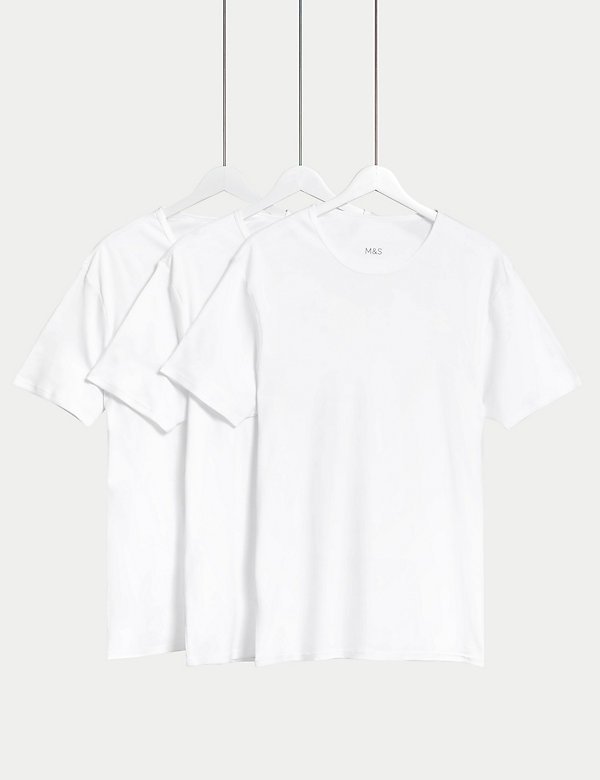 3pk Pure Cotton T-Shirt Vests - PE