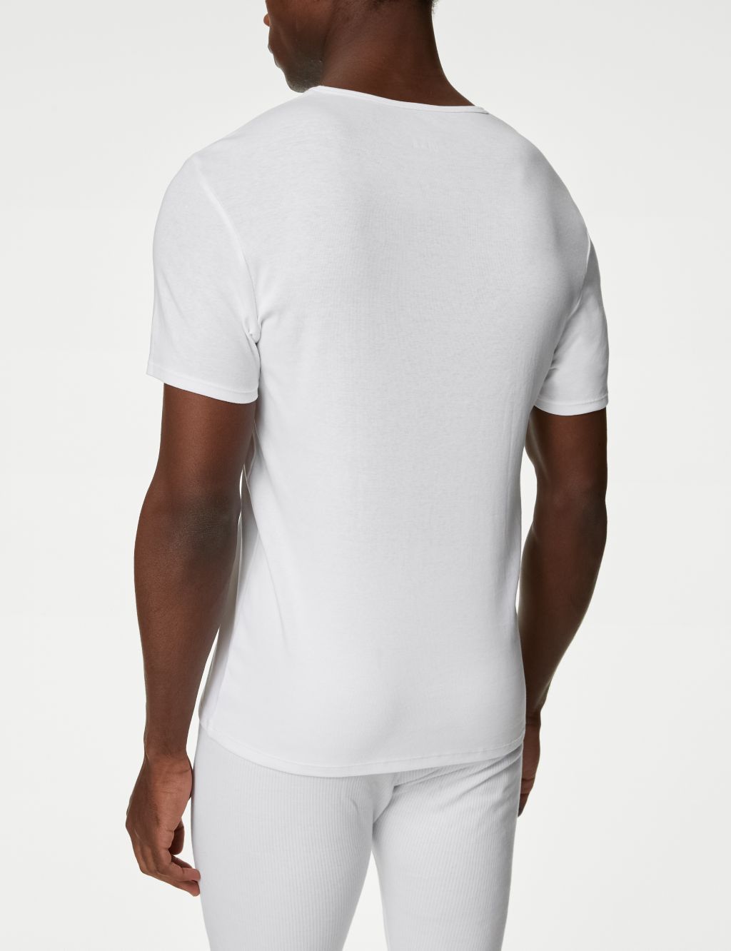 3pk Pure Cotton V-Neck T-Shirt Vests image 4