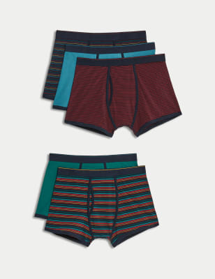 

Mens M&S Collection 5er-Pack Shorts mit hohem Baumwollanteil und Cool & Fresh™ - Bottle Green, Bottle Green