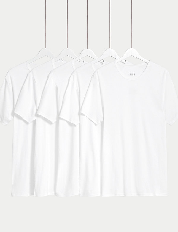 5pk Essential Cotton T-Shirt Vests - HU