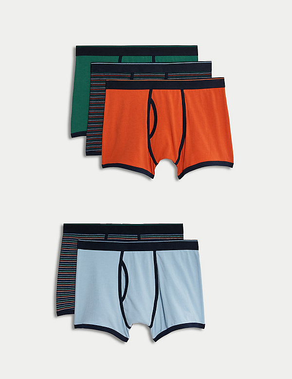 Cool & Fresh™ – Lot de 5&nbsp;boxers en tissu extensible à rayures - BE