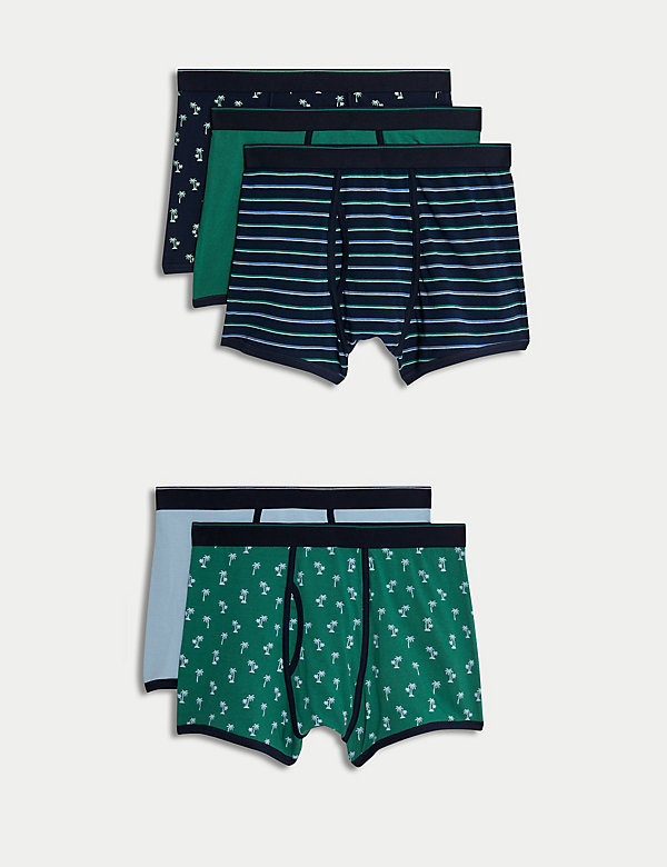 5er-Pack verschiedene Unterhosen mit hohem Baumwollanteil und Cool & Fresh™ - AT