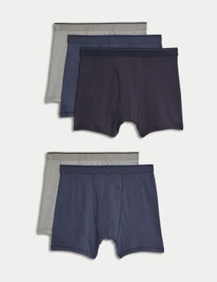 5pk Pure Cotton Cool & Fresh™ Trunks - JE