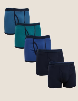 

Mens M&S Collection 5er-Pack Cool & Fresh™-Shorts aus reiner Baumwolle - Teal Mix, Teal Mix