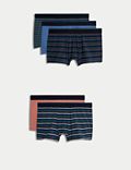 Cool & Fresh™&nbsp;– Lot de 5&nbsp;boxers taille basse en coton extensible à rayures