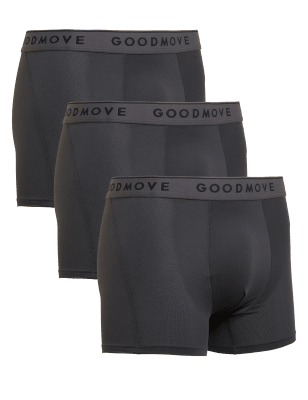 

GOODMOVE Pack de 3 bóxers slip deportivosMens - Carbon, Carbon