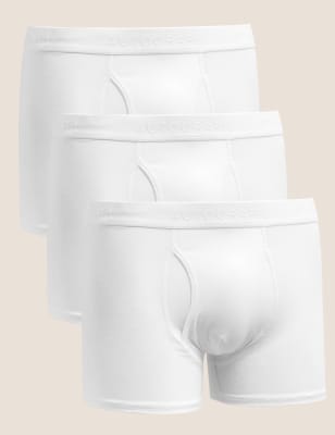  Lot de 3 boxers en coton de première qualité ultra-doux - White