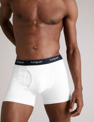  Lot de 3 boxers en coton de première qualité ultra-doux - White Mix