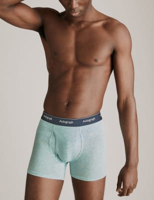  Lot de 3 boxers en coton de première qualité - Blue Mix