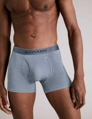  Lot de 3 boxers en coton de première qualité ultra-doux - Air Force Blue