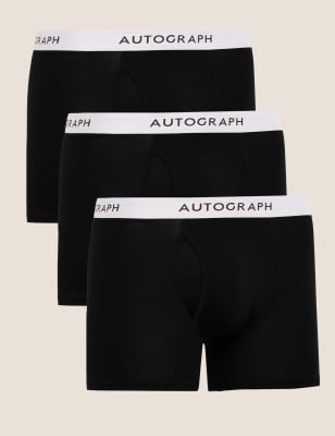 

Mens Autograph 3pk Premium Cotton Trunks - Black Mix, Black Mix