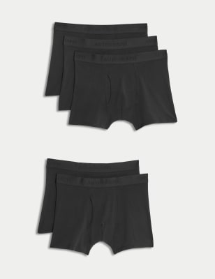 

Mens Autograph 5pk Supima® Cotton Blend Stretch Trunks - Black, Black