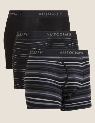 

Autograph Pack de 3 bóxers slip de algodón premium muy suavesMens - Black, Black
