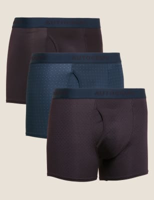 

Mens Autograph 3pk Microskin Geometric Trunks - Navy Mix, Navy Mix