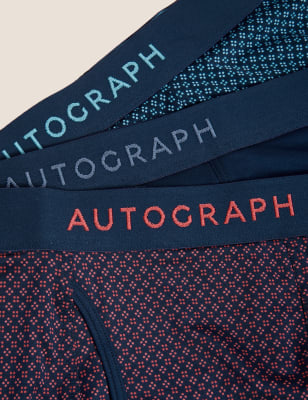 

Mens Autograph 3er-Pack Slips mit geometrischem Muster - Navy Mix, Navy Mix