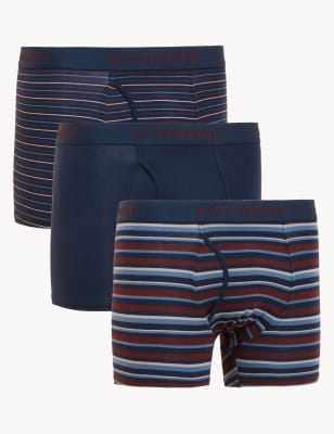 MEN'S SUPIMA COTTON STRIPED BOXER BRIEFS