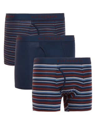

Mens Autograph 3pk Premium Cotton Blend Trunks - Multi, Multi