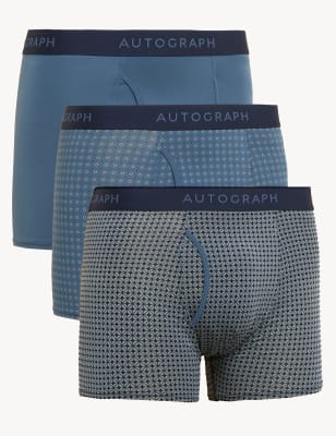 

Mens Autograph 3pk Assorted Pattern Trunks - Air Force Blue, Air Force Blue