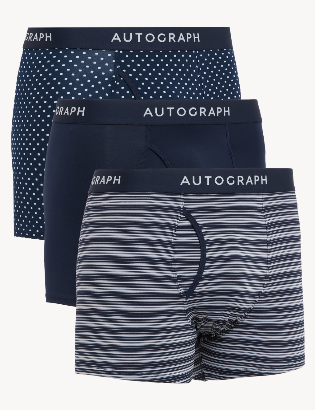 3pk Assorted Pattern Trunks image 1