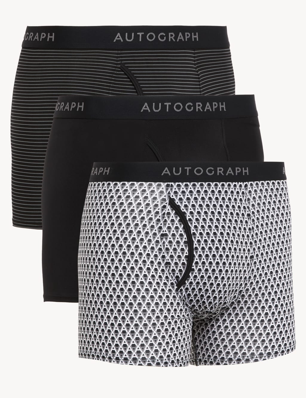 3pk Microskin Assorted Pattern Trunks image 1