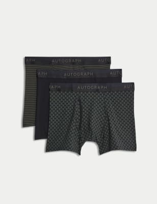 

Mens Autograph 3pk Supima® Cotton Blend Assorted Trunks - Carbon, Carbon