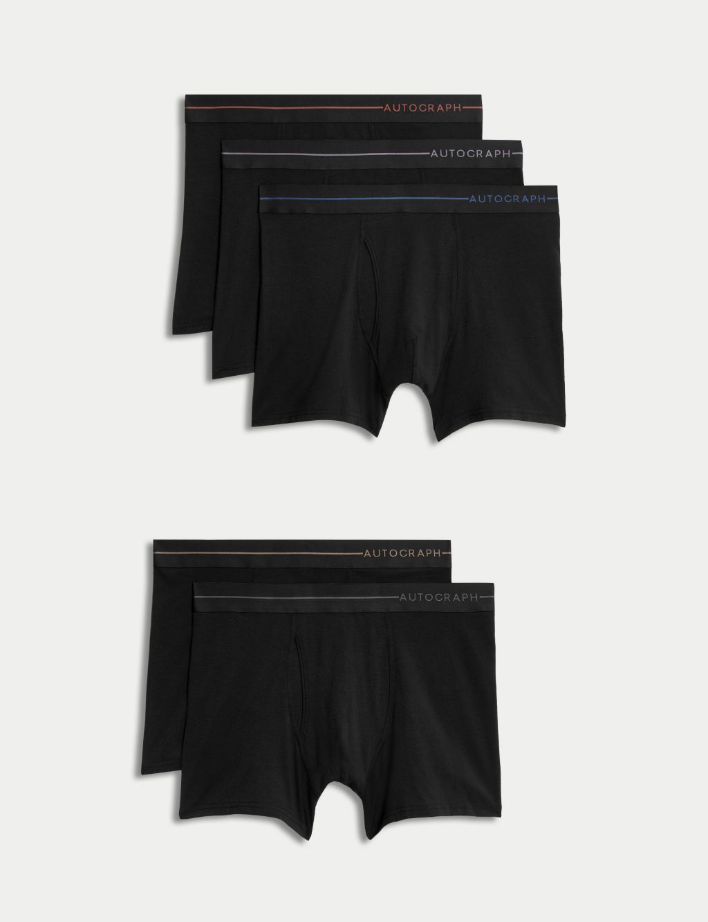 Vriston Mid-Waist Plus Size Boxer Briefs Ice Silk Seamless Men's Underwear  Printed Men's Boxer Briefs. [ Multi-Colour - 2 Pcs]