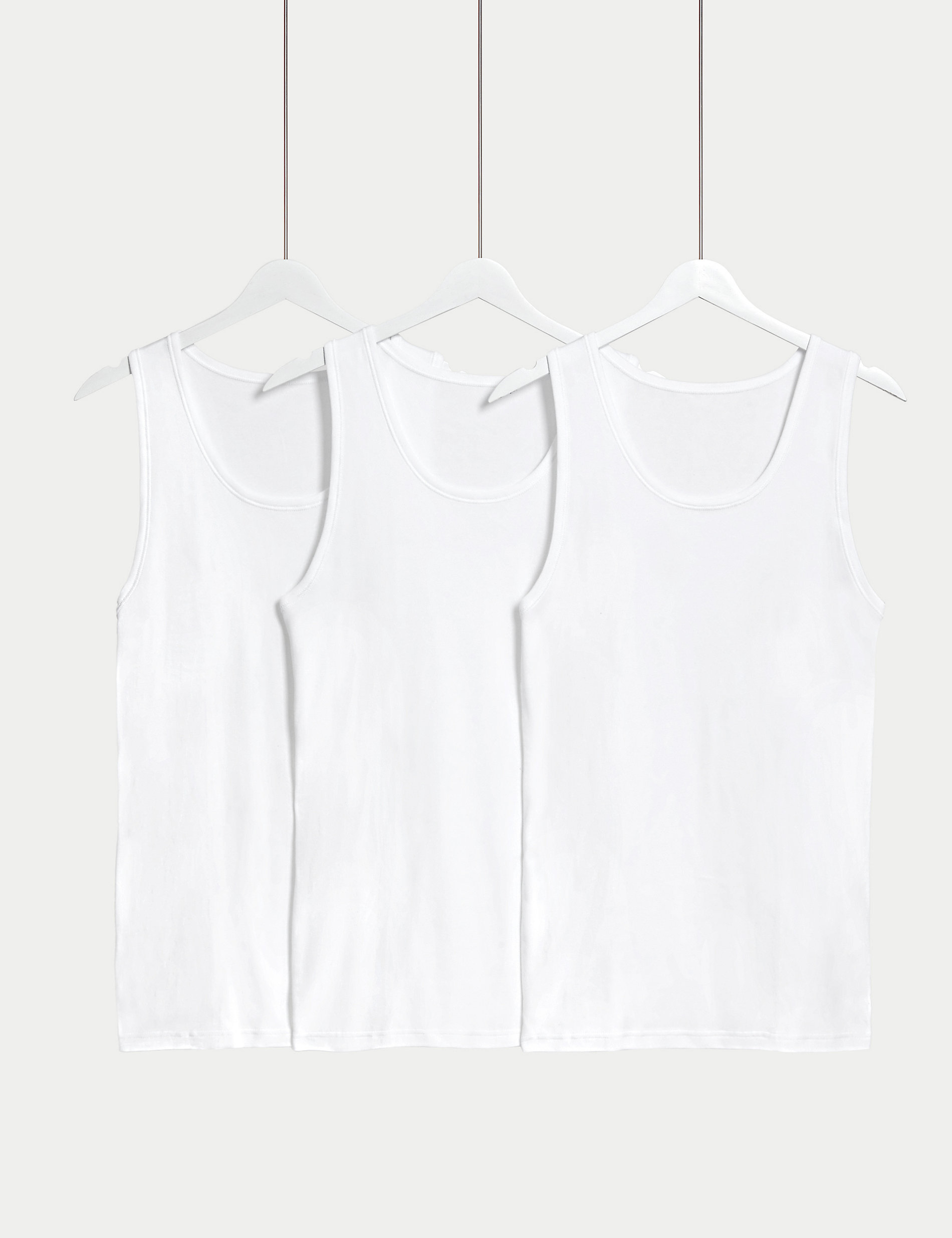 Pack de 3 camisetas sin mangas 100% algodón