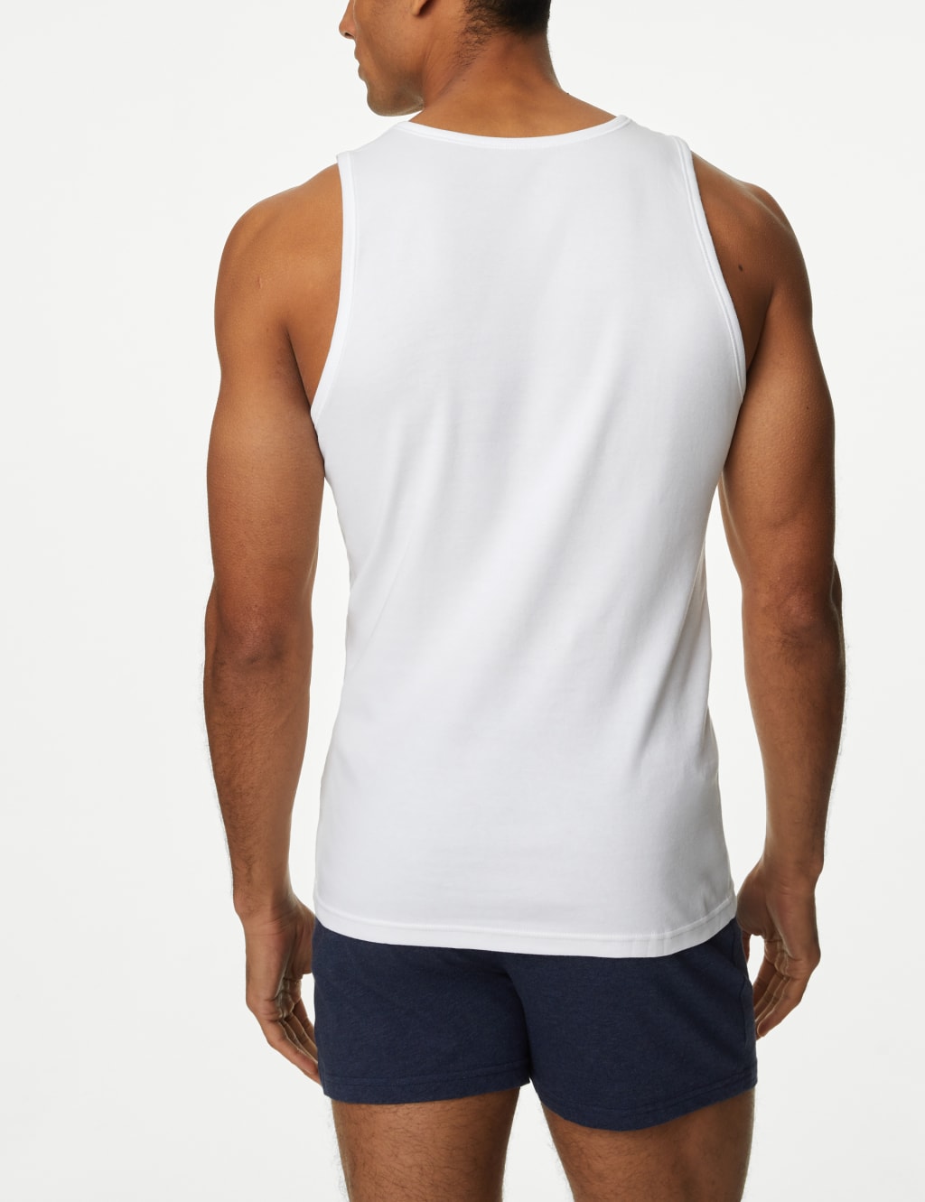 3pk Pure Cotton Sleeveless Vests image 2