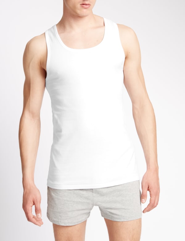 2 Pack Cotton Sleeveless Vests