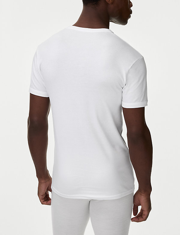 3pk Pure Cotton V-Neck T-Shirt Vests - SA
