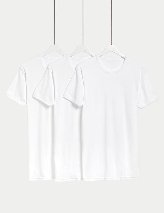 3pk Pure Cotton T-Shirt Vests