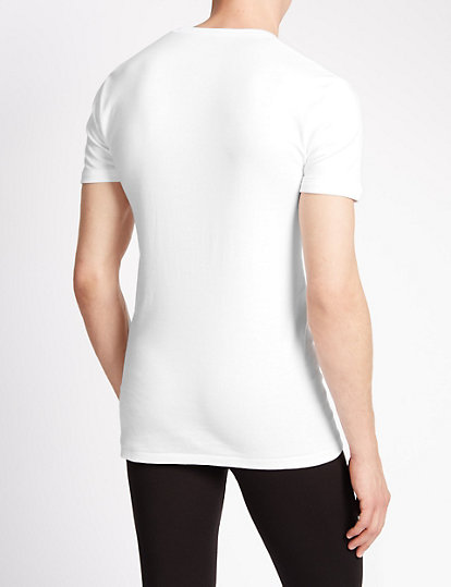 2pk Pure Cotton V-Neck T-Shirt Vests