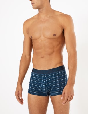Lot de 3&nbsp;boxers taille basse ultra-doux &agrave; rayures