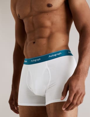  Lot de 3 boxers taille basse en coton de première qualité - White Mix