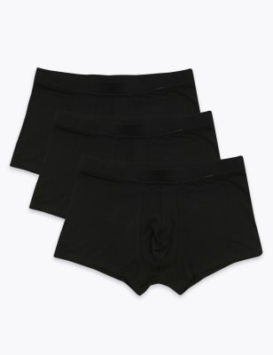  Lot de 3 boxers taille basse en coton de première qualité - Black