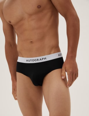 

Mens Autograph 3pk Premium Cotton Briefs - Black Mix, Black Mix