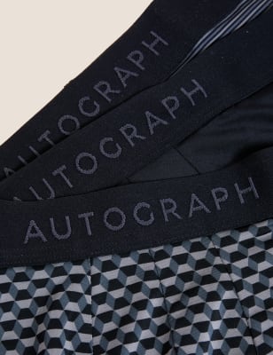 

Mens Autograph 3er-Pack Microskin-Hüftslips mit verschiedenen Mustern - Black Mix, Black Mix