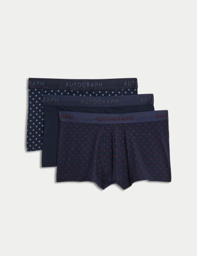3pk Supima® Cotton Blend Polka Dot Hipsters
