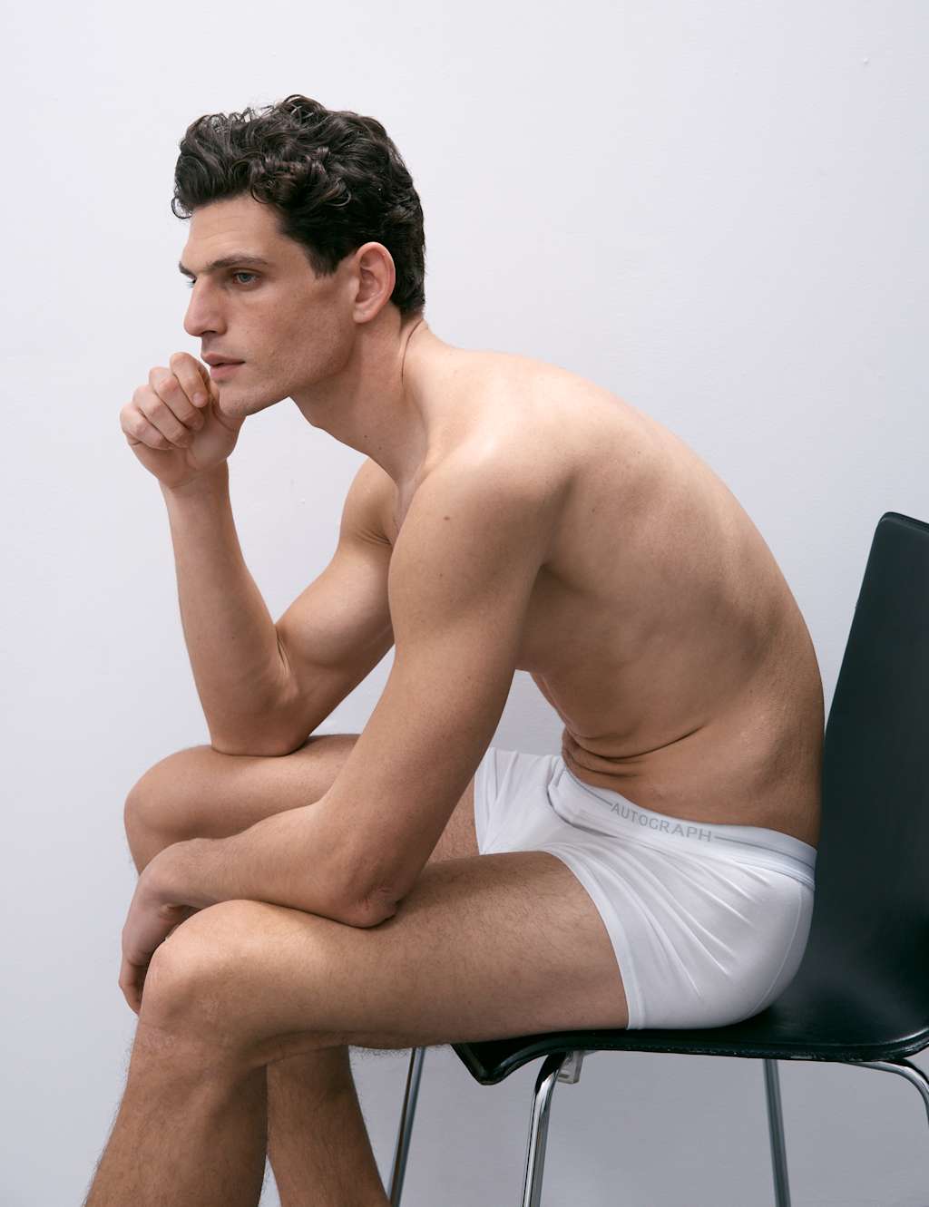 Men s White Boxers M S M S