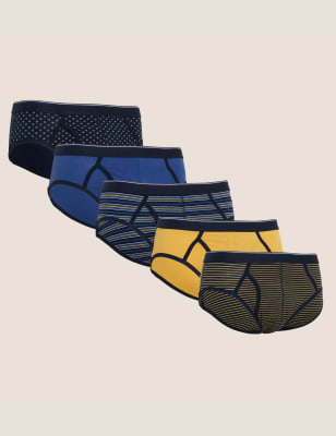 

M&S Collection Pack de 5 calzoncillos Cool & Fresh™ de algodónMens - Yellow Mix, Yellow Mix