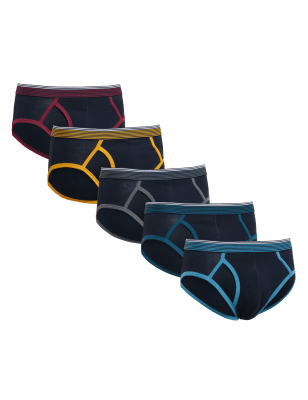 

Mens M&S Collection 5pk Cotton Rich Cool & Fresh™ Briefs - Multi, Multi