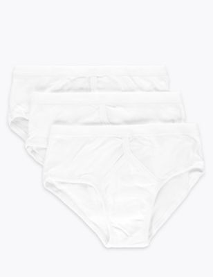 3 Pack Pure Cotton Briefs with StayNEW™ | M&S Collection | M&S