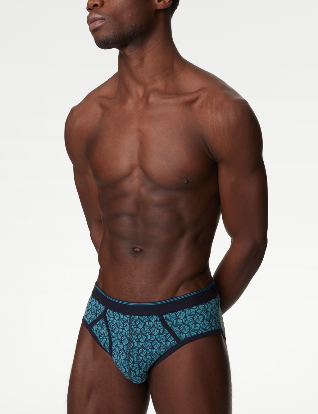 5pk Cool and Fresh Leaf Print Brief image 2