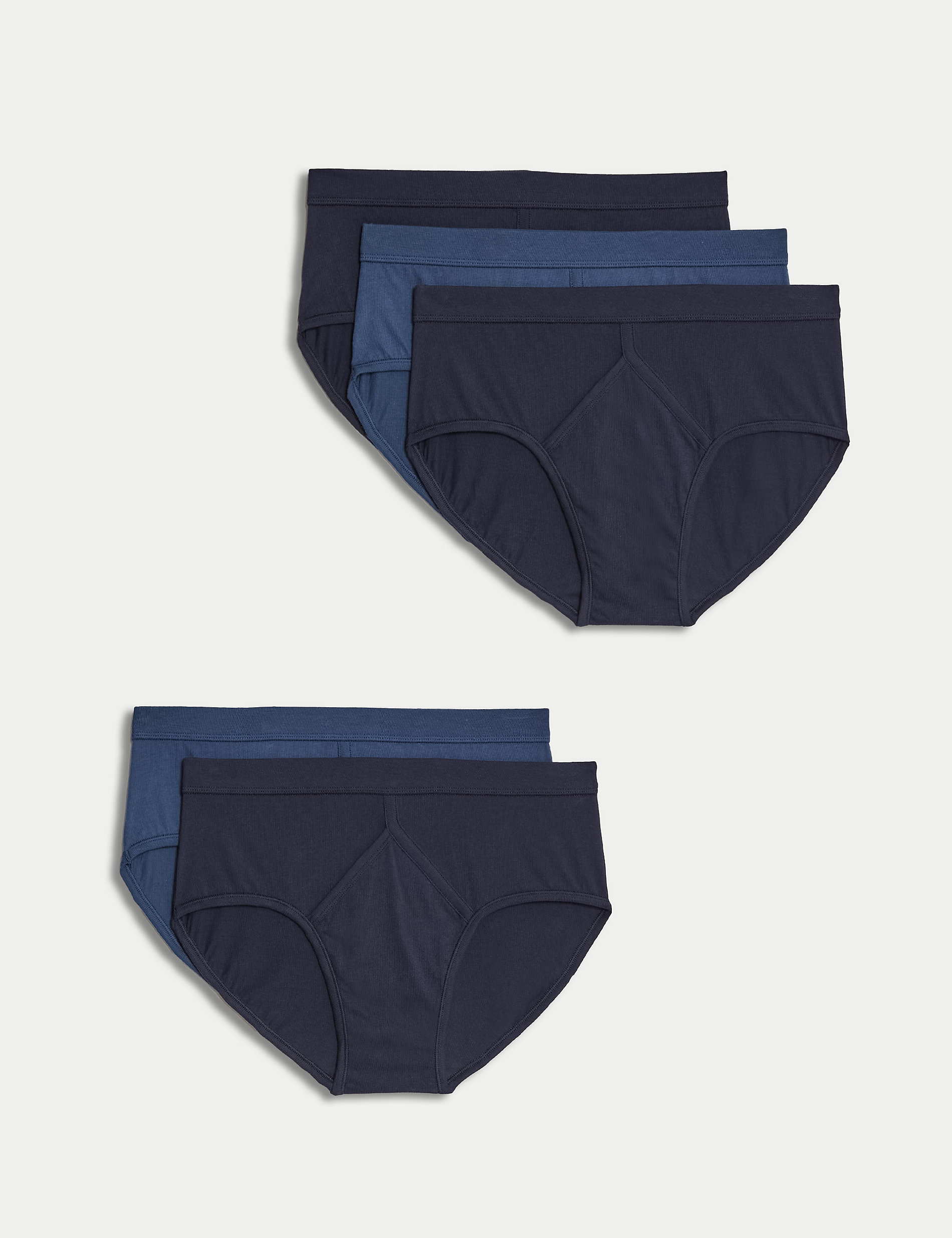6 Pair Men White Y-Fronts Underpants 100% Pure Cotton Plus Size Brief Underwear