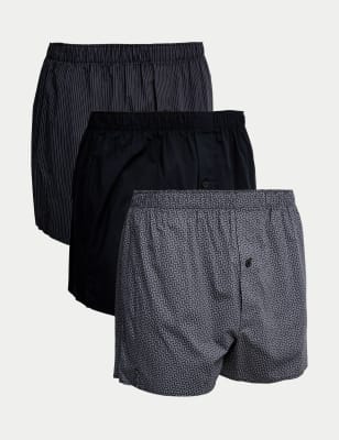 3pk Supima® Cotton RichGeo Woven Boxers