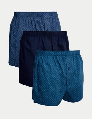 3pk Supima® Cotton Rich Geometric Boxers - DK