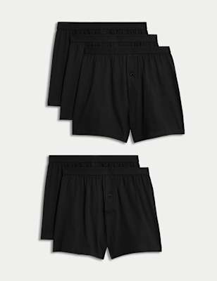 5pk Pure  Cotton Cool & Fresh™ Jersey Boxers