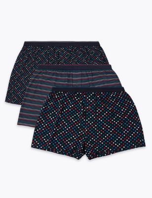 3 Pack Cotton Cool & Fresh™ Printed Boxers | M&S Collection | M&S