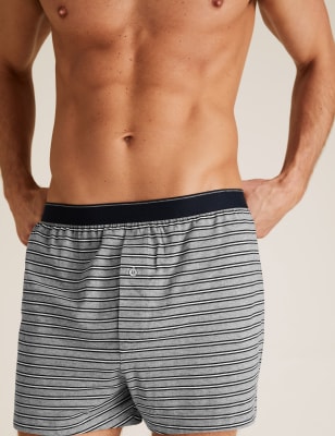 

M&S Collection Pack de 3 bóxers 100% algodón de punto de rayasMens - Multi, Multi